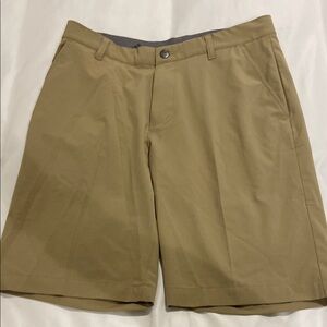 adidas Tan Flat Front Shorts